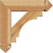 Ekena Millwork Merced Arts and Crafts Rough Sawn Bracket w/ Offset Brace, Western Red Cedar, 6"W x 20"D x 20"H BKT0604X20X20MRC03RWR - alternate 3
